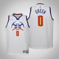 Youth JaMychal Green Denver Nuggets #0 Earned White 2021 Season Jersey