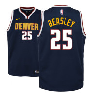 Youth 2018-19 Malik Beasley Denver Nuggets #25 Icon Edition Navy Jersey