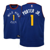 Youth 2018-19 Michael Porter Jr. Denver Nuggets #1 Statement Blue Jersey Youth 2018-19 Michael Porter Jr. Denver Nuggets #1 Statement Blue Jersey