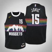 Youth Nikola Jokic Nuggets #15 City Black 2020 Season Jersey