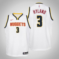 Denver Nuggets Nah'Shon Hyland #3 White Association Edition Jersey Denver Nuggets Nah'Shon Hyland #3 White Association Edition Jersey