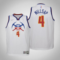 Youth Paul Millsap Denver Nuggets #4 Earned White 2021 Season Jersey
