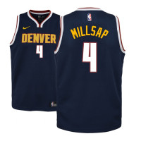 Youth 2018-19 Paul Millsap Denver Nuggets #4 Icon Edition Navy Jersey