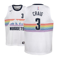 Youth NBA 2018-19 Torrey Craig Denver Nuggets #3 City Edition White Jersey