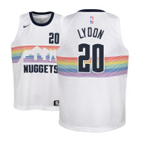 Youth NBA 2018-19 Tyler Lydon Denver Nuggets #20 City Edition White Jersey