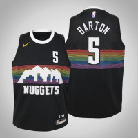 Youth Will Barton Nuggets #5 City Black 2020 Season Jersey