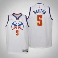 Youth Will Barton Denver Nuggets #5 Earned White 2021 Season Jersey