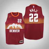 Youth Zeke Nnaji Denver Nuggets #22 City Red 2021 Season Jersey